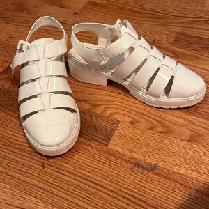 Topshop white jelly fisherman sandals